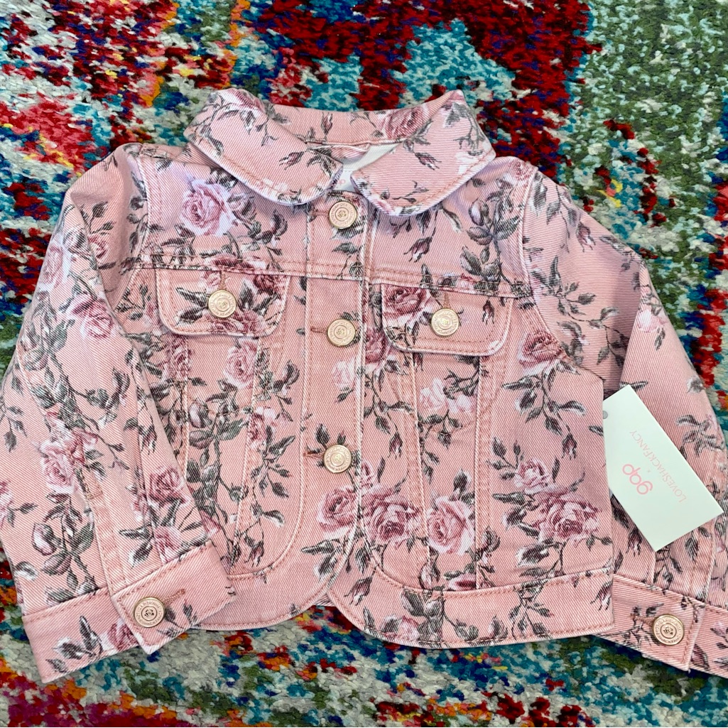 New Gap X Loveshackfancy Floral Denim Jacket 12-18m!